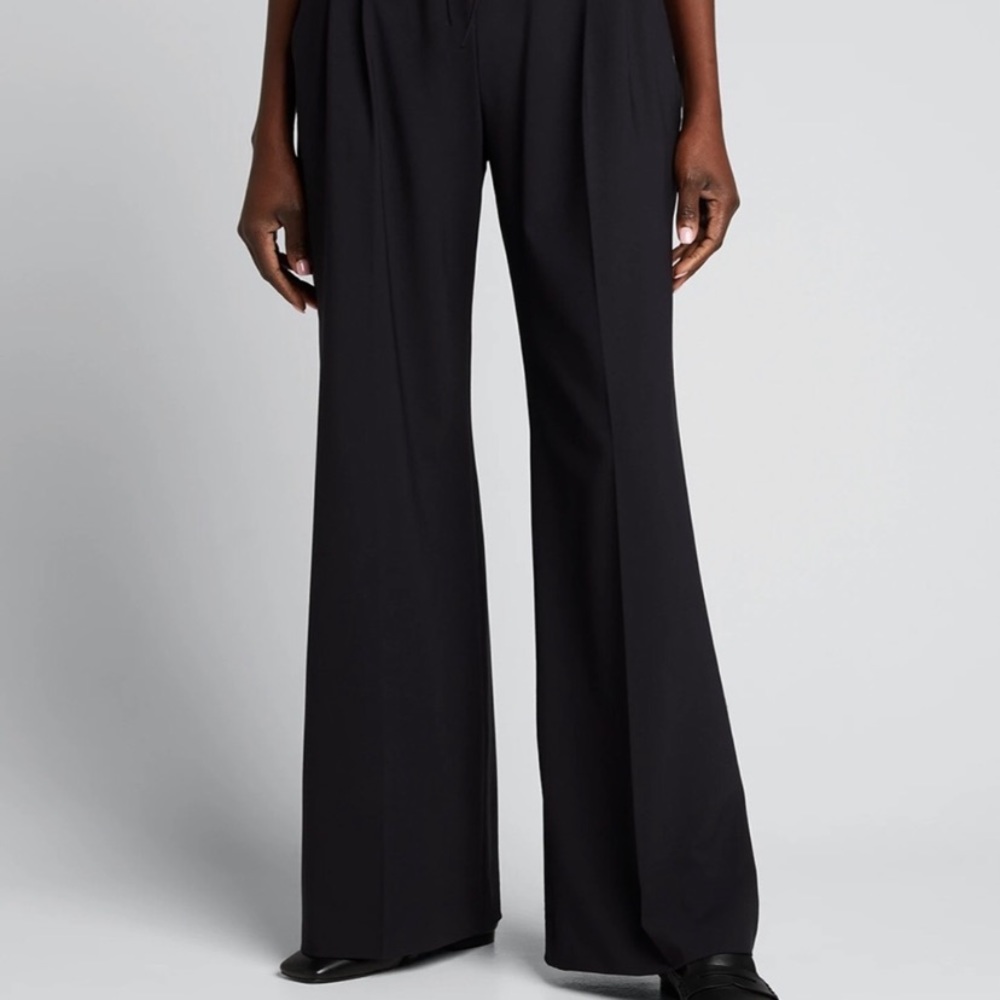 MaxMara Black Wide Leg Drawstring Trouser Pant 10